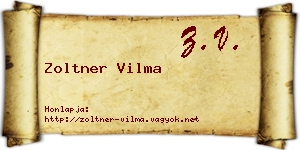 Zoltner Vilma névjegykártya